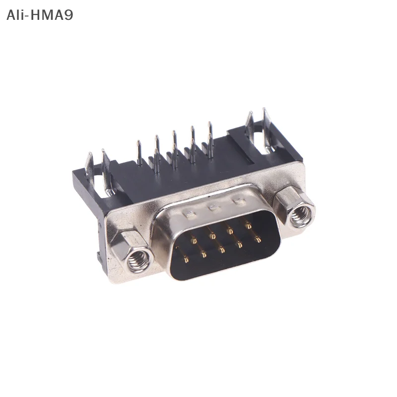 

10Pcs/Lot DR9 Female Hole Connector/Male Pin Connector Right Angle Welded D-Sub 9 Pin Connector RS232 Connector
