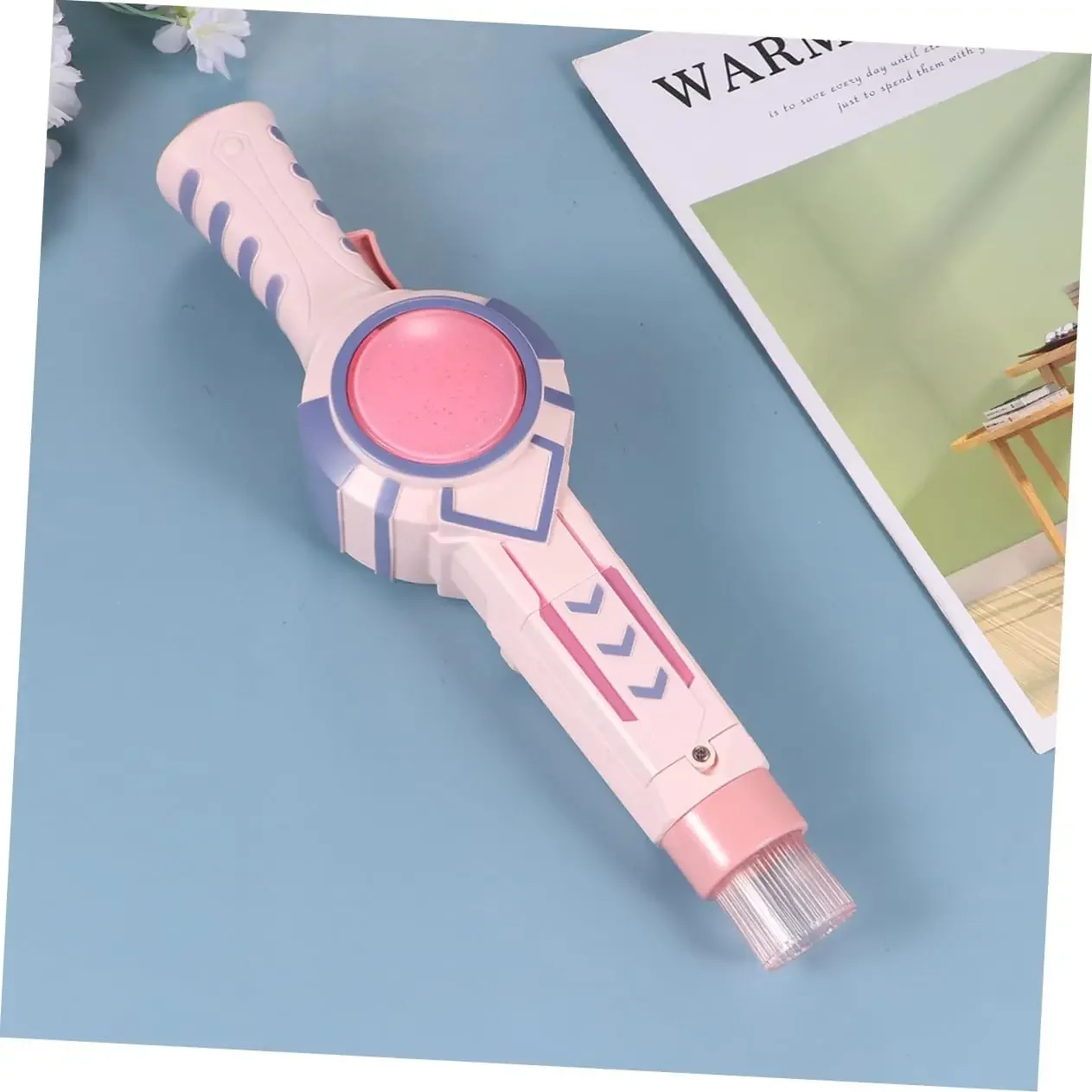 آلة ألعاب الفقاعات لصانع الفقاعات الأوتوماتيكي آلة صنع الدخان المرنة باللون الوردي #6