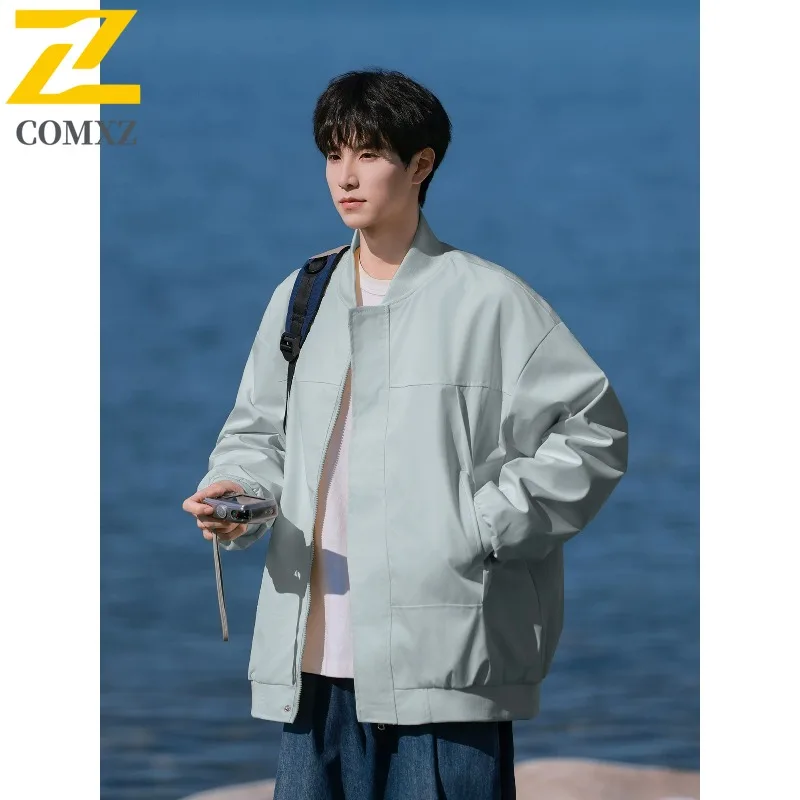 

COMXZ мужские куртки Valley с воротником-стойкой, высокое качество, легкий плащ для кемпинга, рыбалки, 2025 г., дышащее пальто для прогулок