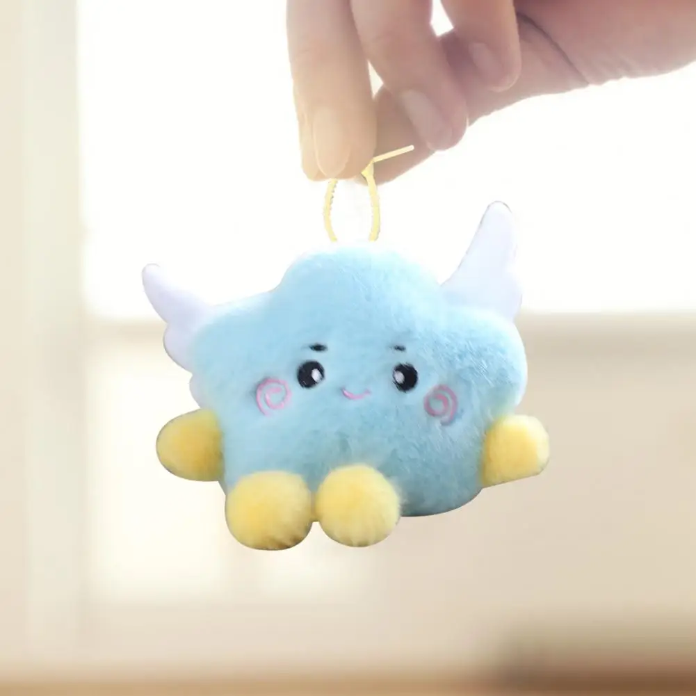 Star Cloud Plush Pendant Little Star Furry Pendant Adorable Little Star Cloud Doll Plush Keychain Lanyard for Bags Backpacks