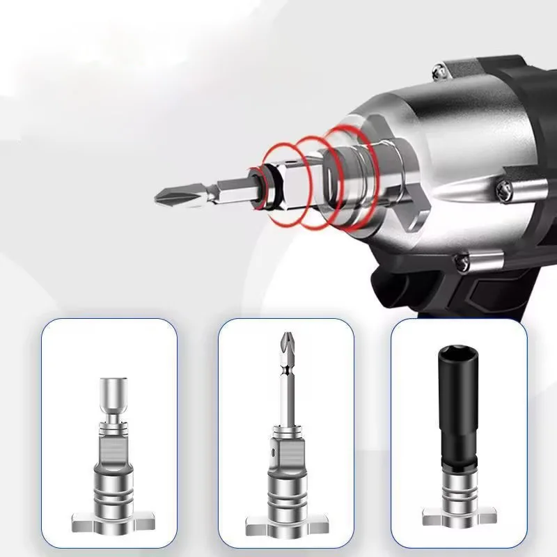 전기 브러시리스 임팩트 렌치 샤프트 액세서리, 이중 사용 무선 렌치 소켓 어댑터, 전동 드릴 도구 액세서리, 18V, 1PC