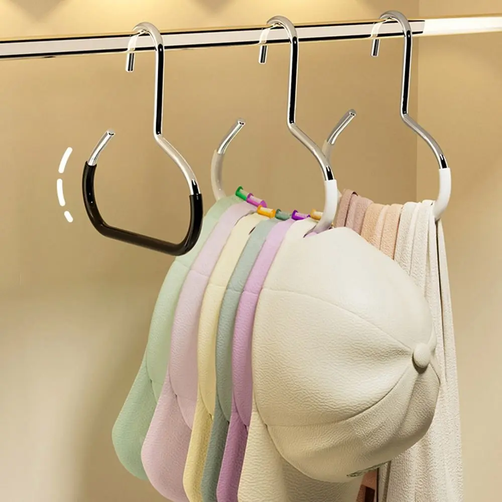 Durable Circle Ring Hat Hanger Non-marking Non-slip Scarf Towel Tie Hanging Rack Hat Storage Hook