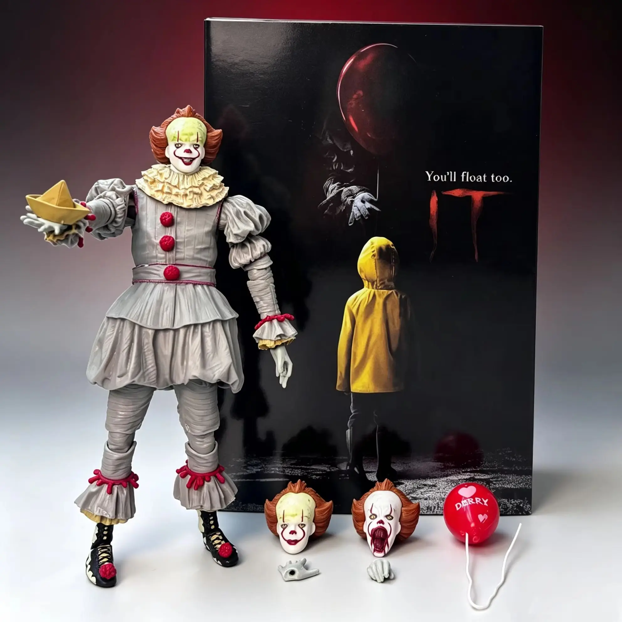 Figurine Pennywise le Clown ressuscité, ensemble complet, modèle de bureau fait main, articulations mobiles, objet de collection, cadeau d'anniversaire