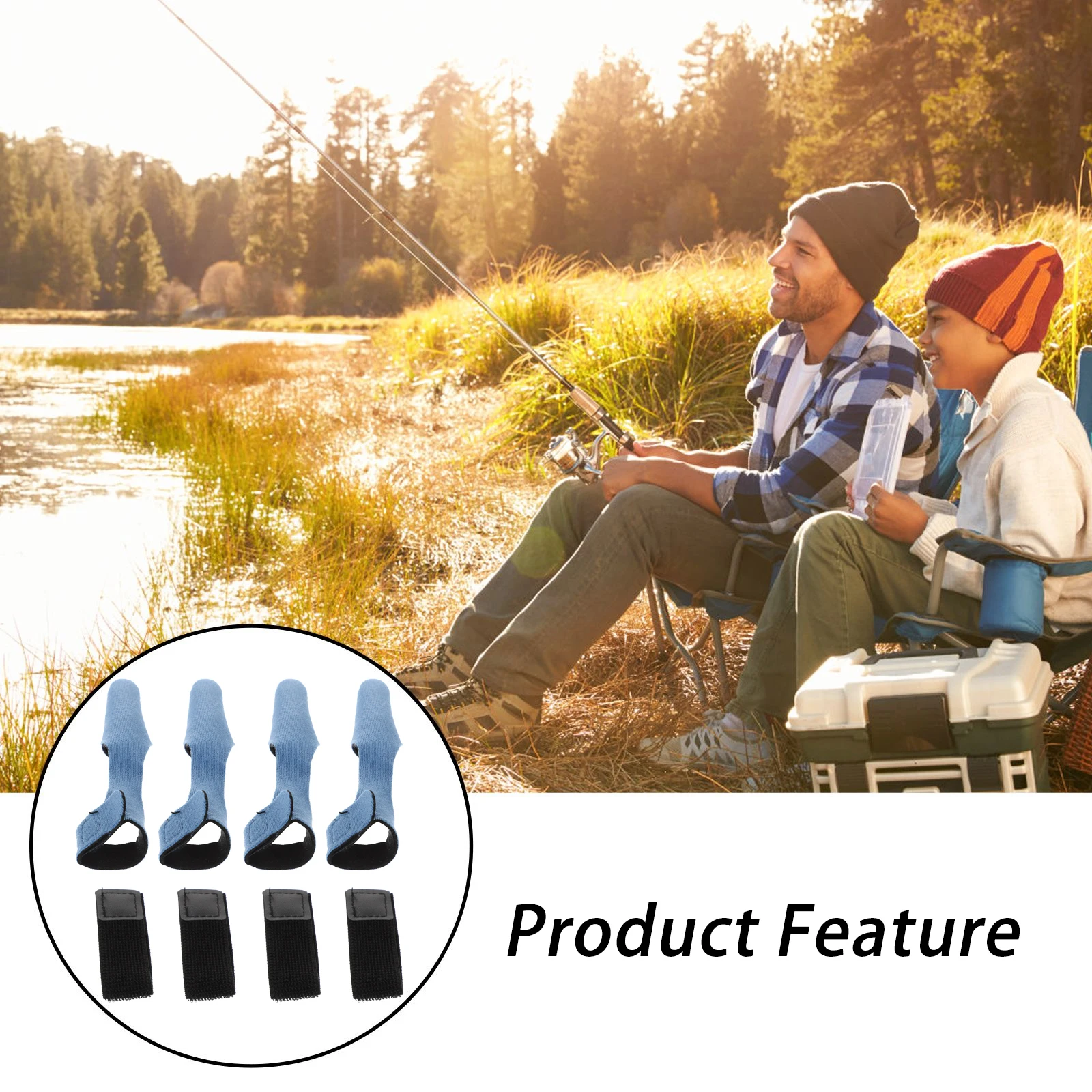 

4 Sets Fishing Rod Protector Tip Protectors Pole Protection Sleeve Accessories Support Sleeves Covers