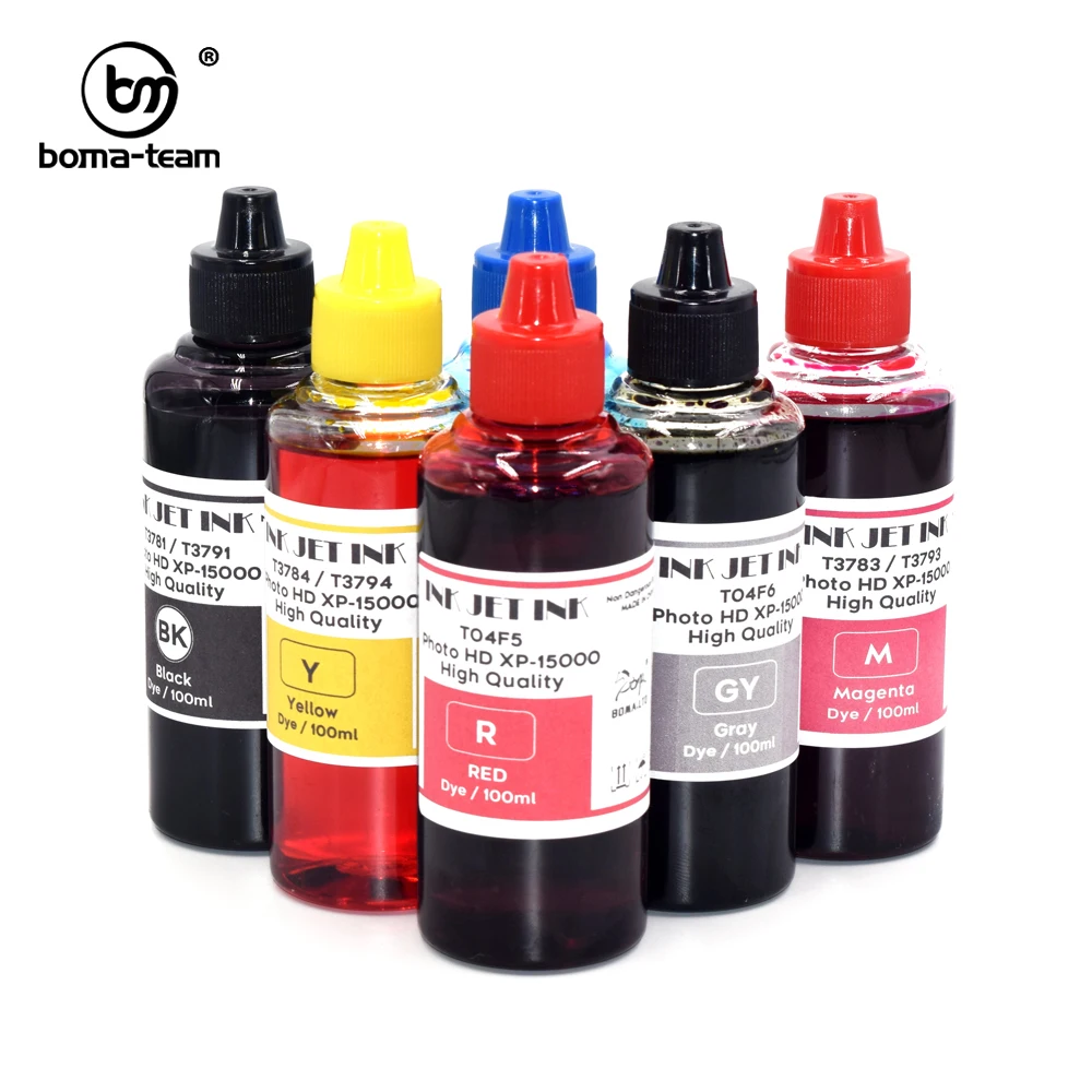 378XL 478XL 312XL 314XL XP 15000 6 Colors Refillable Dye Ink For Epson Expression Photo HD XP-15000 XP-15080 XP-15010 Printer