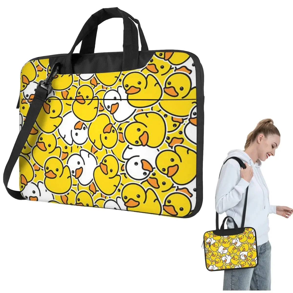 

Rubber Ducks Duck Bath Toy Crossbody Laptop Bag Case Computer Bag 13 14 15.6 Inch Notebook Pouch for Lenovo