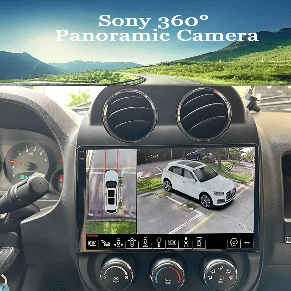 مشغل فيديو Android15 راديو السيارة لسيارة جيب كومباس باتريوت 2010 - 2016 Autoradio ستيريو 2 Din نظام تحديد المواقع والملاحة Carplay DSP WIFI + 4G #4