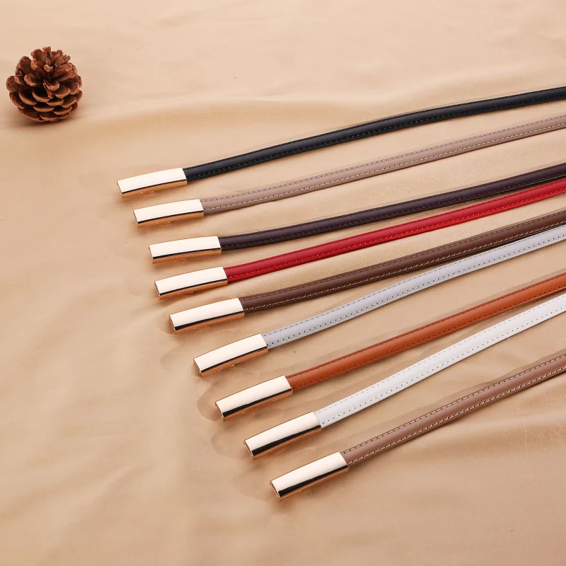 Phụ Nữ Của Vành Đai 2025 New Punch-Free Tất Cả Các Phù Hợp Với Chính Hãng Da Mỏng Trang Trí Với Váy Quần Trong Kho Bán Buôn