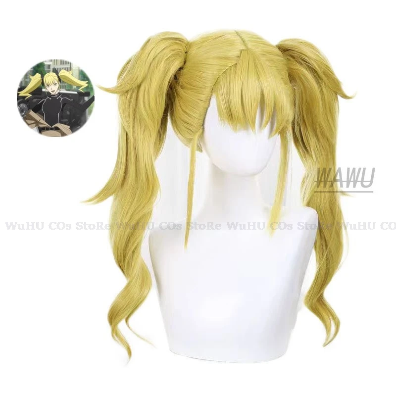 Kikoru Shinomiya Cosplay Wig Anime Kaiju No. 8 Long Blonde Hair Double Tail Hairpins Third Division Halloween Party Women