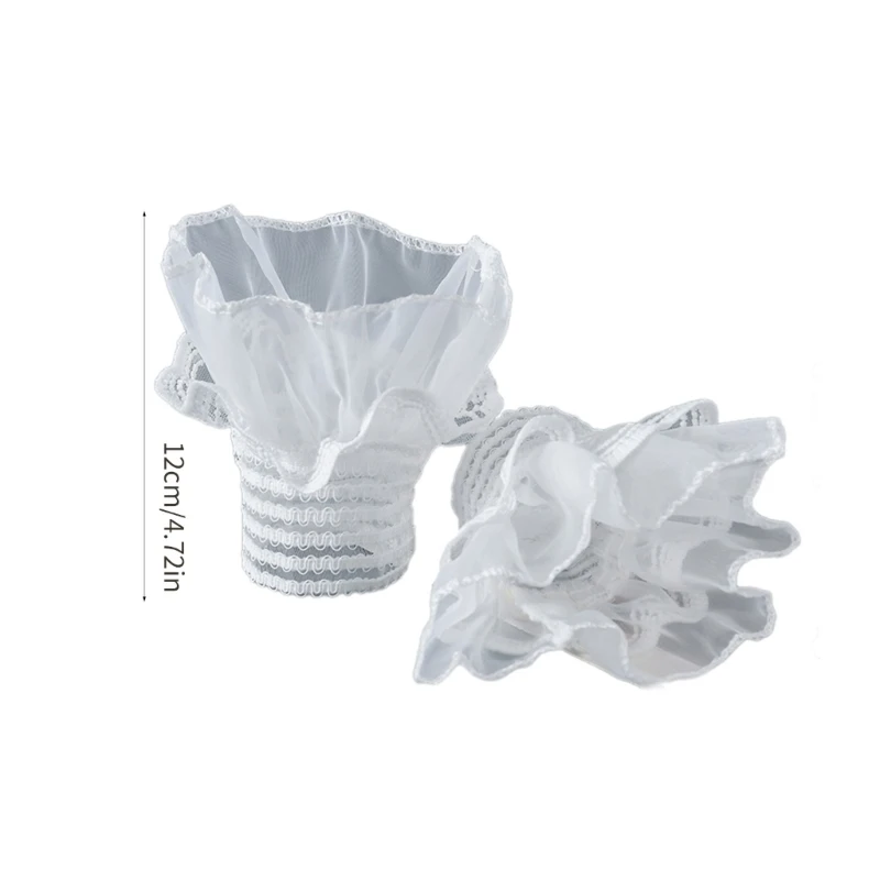 Faux Sleeves Decorative Sleeves Sweater Lace Cuff Ruffle False Sleeves Cuff Extension Universal Multilayer Lace Cuffs