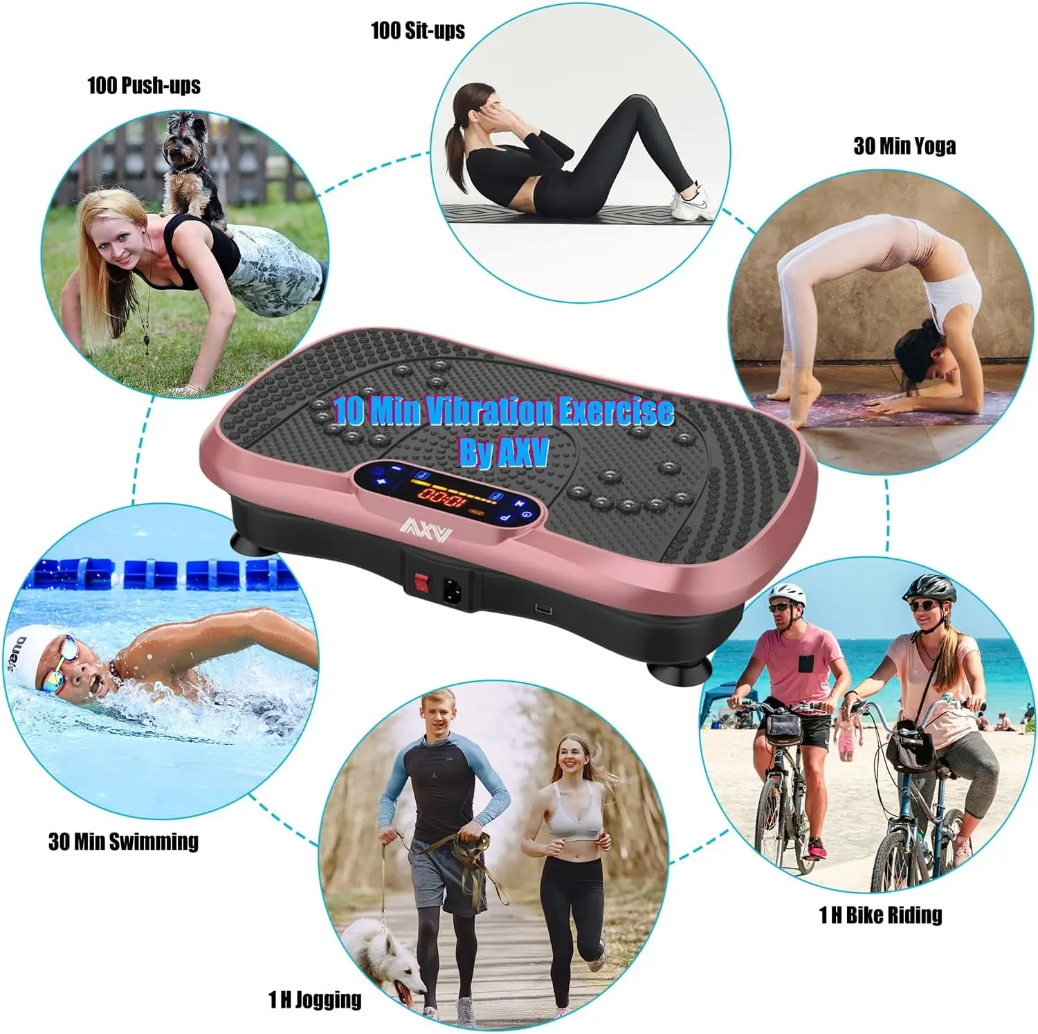 Vibration Plate Fitness Platform Exercise Machine Vibrating Lymphatic Drainage Shaking Full Body Shaker Workout Vibrate Stan