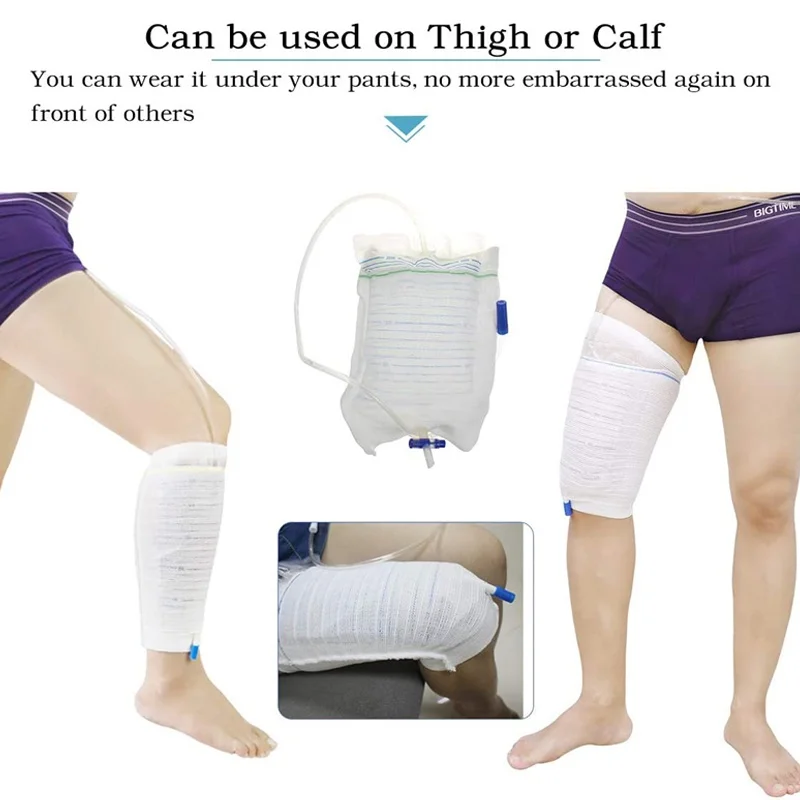 Urine Bag Fix Sleeve Catheter Leg Holder Elastic Urinary Drainage Bag Fixed Sleeve