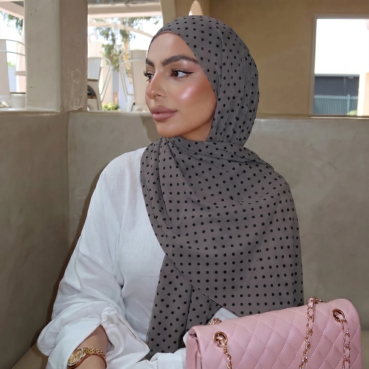 Neuer Damen-Hijab-Schal mit Aquarellmuster, Vintage-Luxus-Strandtuch, 180 cm langes Kopftuch, Bohemien-Muslim-Accessoires – Detail 28