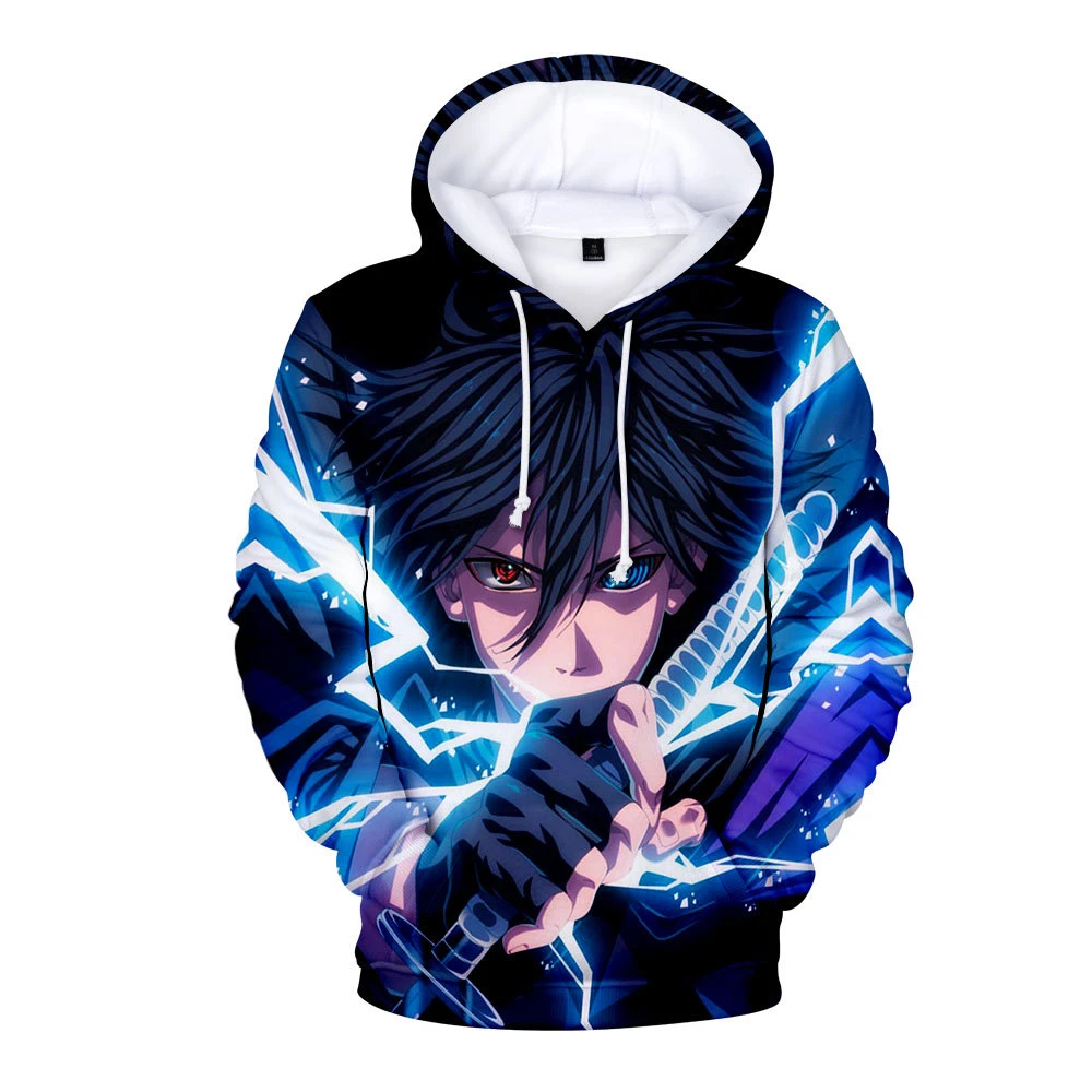 Children Anime Hoodies 3D Print Pullover Sweatshirt Sasuke Akatsuki Itachi Kakashi Figures Law Battle Tracksuit Casual Outerwear