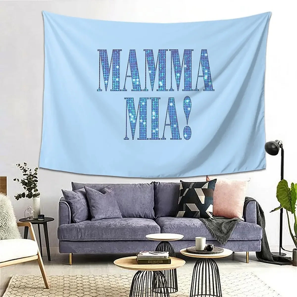 Mamma Mia -disco Tapestry Decoration Art Aesthetic Tapestries for Living Room Bedroom Decor Home Hippie Wall Cloth Wall Hanging