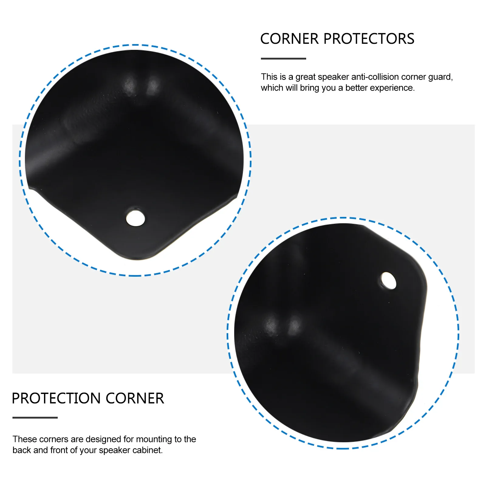 4Pcs Corner Protector for Speaker Cabinet Shock Absorption Sturdy Anti-Collision Protective Corner Guard Stage Sound Equipment