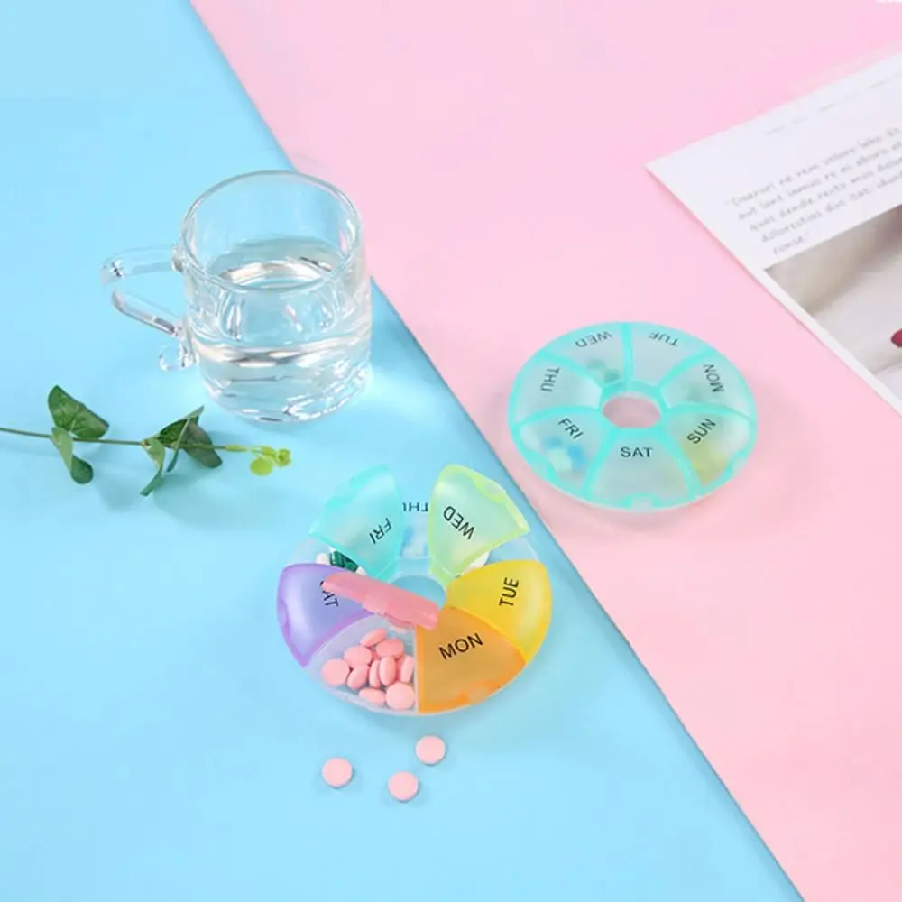 Waterproof Weekly Pill Box Portable 7 Day Weekly Mini Pill Box Colourful Convenient Travel Pill Case Kids