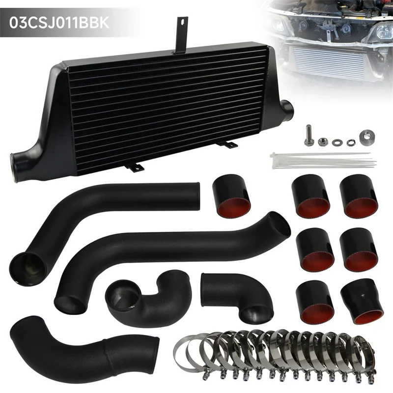 Intercooler Front Mount Piping kit Fits for Toyota Chaser Cresta Mark II JZX90 JZX100 1JZ-GTE 2.5L Turbo 92-00 Tube&fin Black