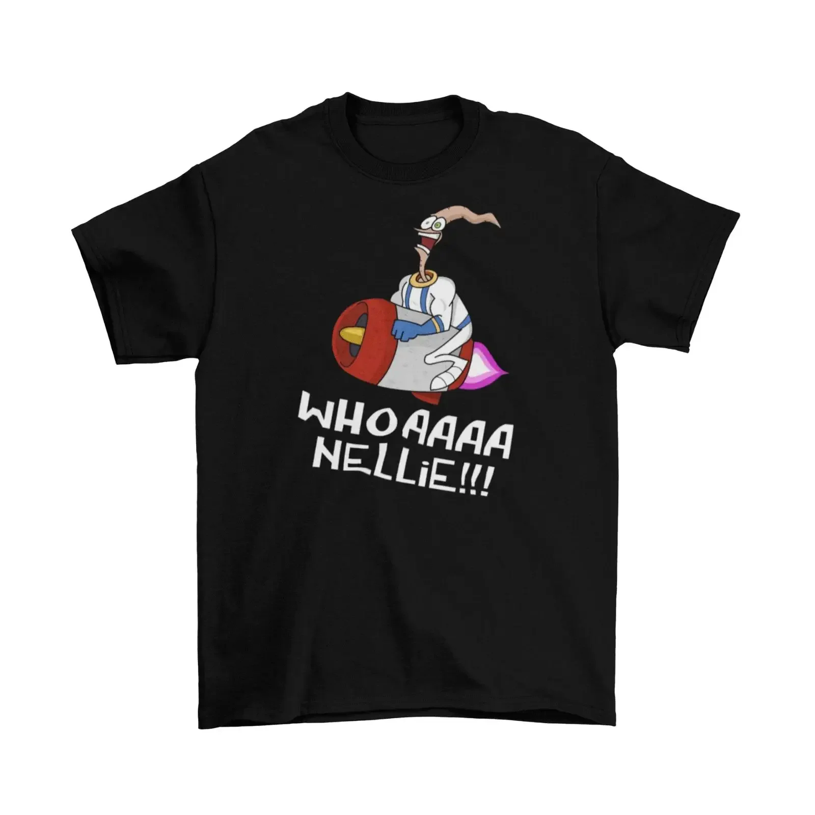Earthworm Jim Rocket Man T Shirt Adult Funny Sizes 90's Tv Show Game New vintage Washed fashion designer clothes Versatile