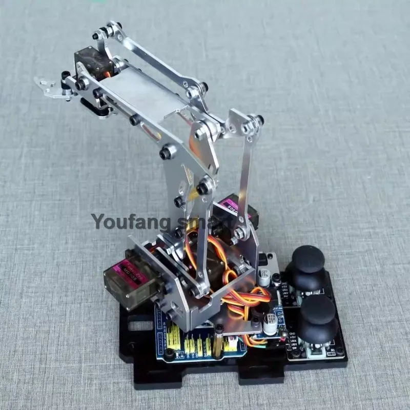 แขนกล MG90S 4 DOF แบบถอดประกอบได้ ควบคุมด้วยจอยสติ๊ก สำหรับหุ่นยนต์ Arduino ชุดเรียนรู้ DIY ของเล่นหุ่นยนต์
