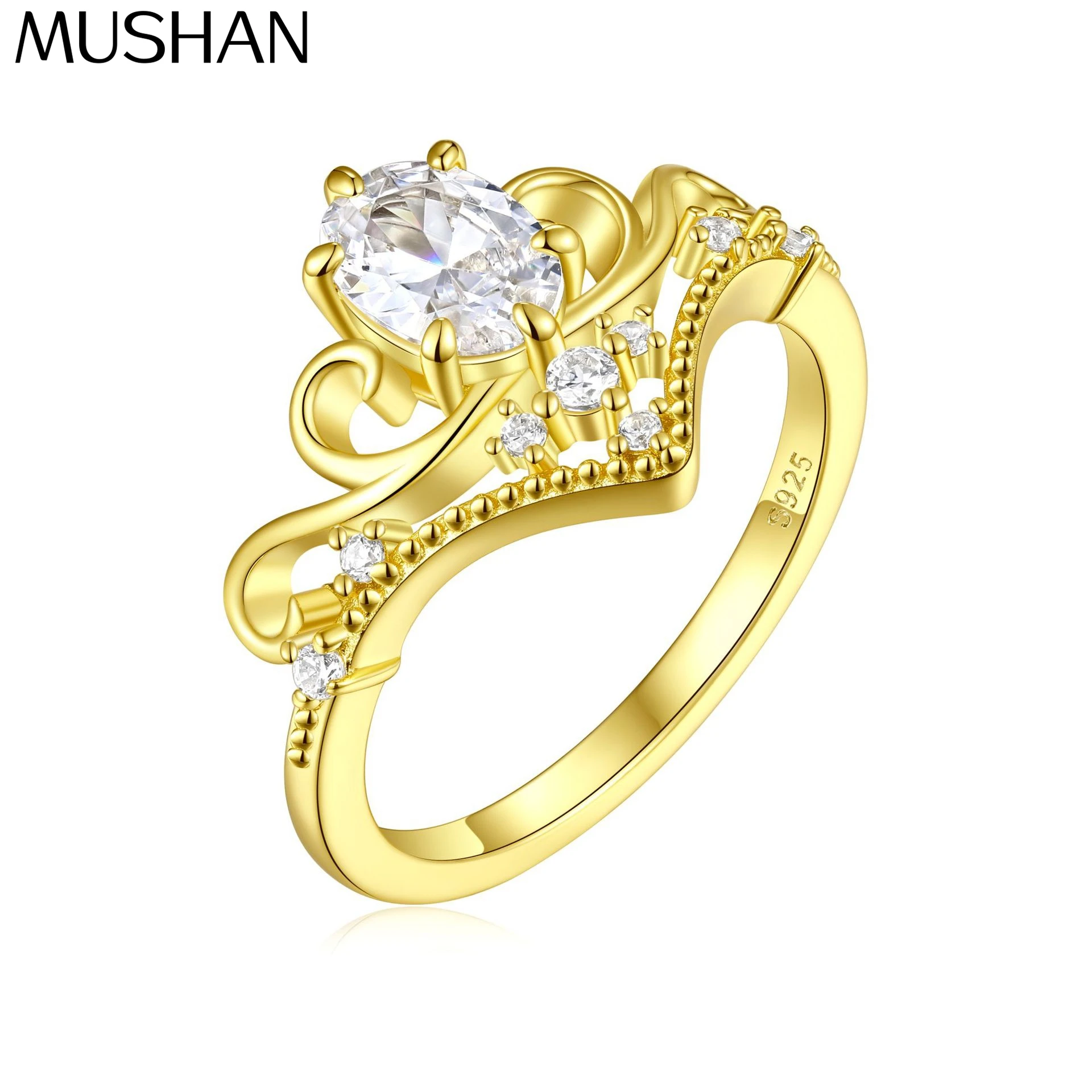 

Ювелирные изделия MuShan: Кольцо из стерлингового серебра 925 пробы с высокоуглеродистым бриллиантом, модный дизайн, премиум-класс, женские кольца, изысканные украшения
