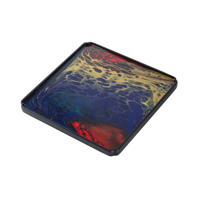 

Antique Wujinshi lacquer square dry brewing tray, Kung Fu tea set tea tray, pot bearing dry brewing table tea tray