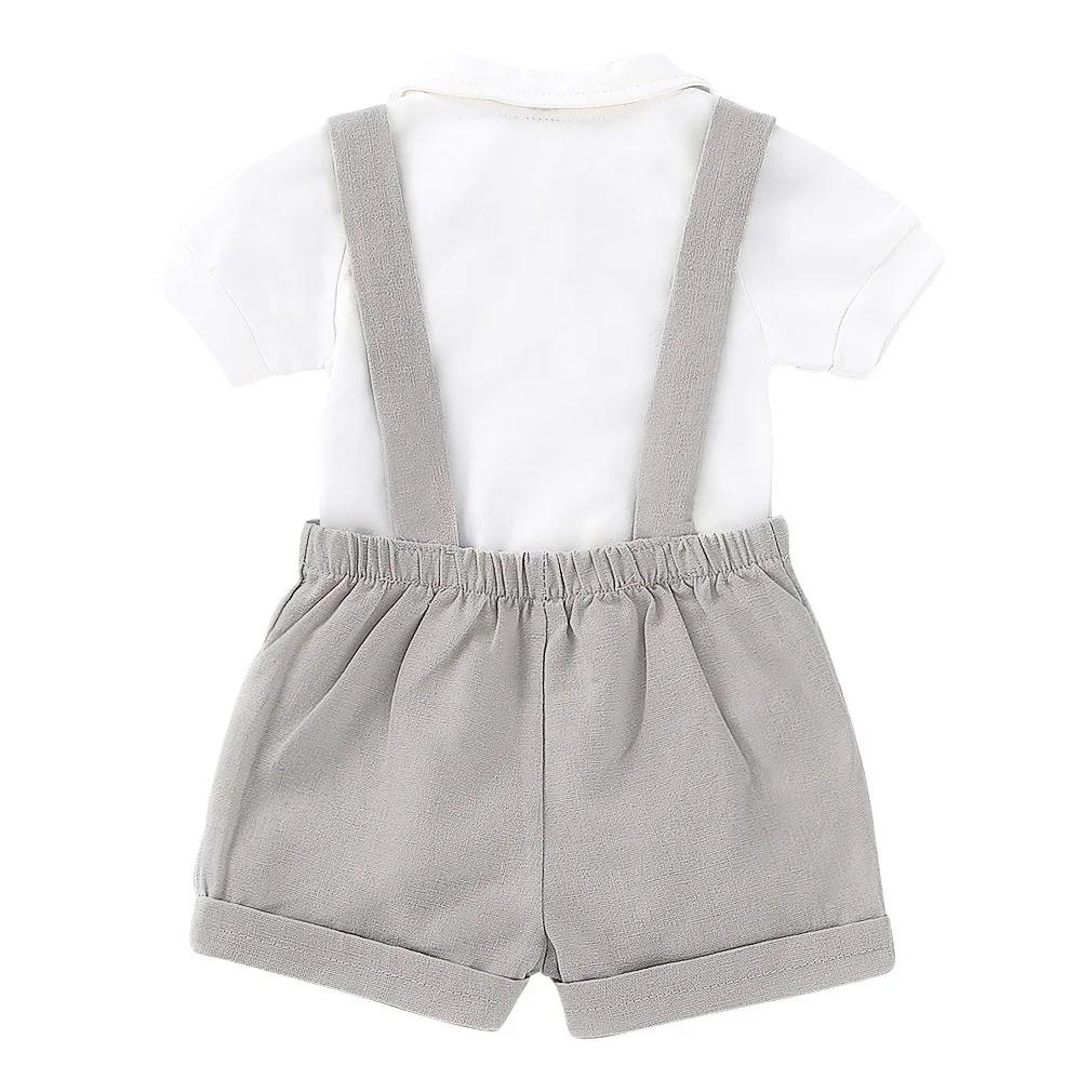 Summer     Cool     Boys     Short     Sleeves     Cotton   Three-Piece  Sports  Casual  Suit    For   0-2  Years   Old     Kids