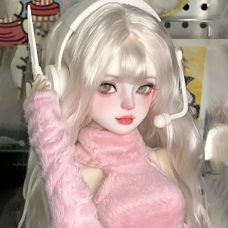 Perruque de poupée Bjd de 60/45/30cm, cheveux longs bouclés avec frange, jouets pour filles, habillage, maison de jeu, accessoires de poupée, sans poupée, 1/3 1/4 1/6