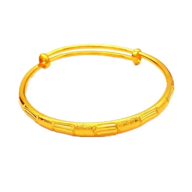 Pulsera de Latón chapado en oro para mujer, joyería de oro y arena de Vietnam, accesorios de moda de pie largo