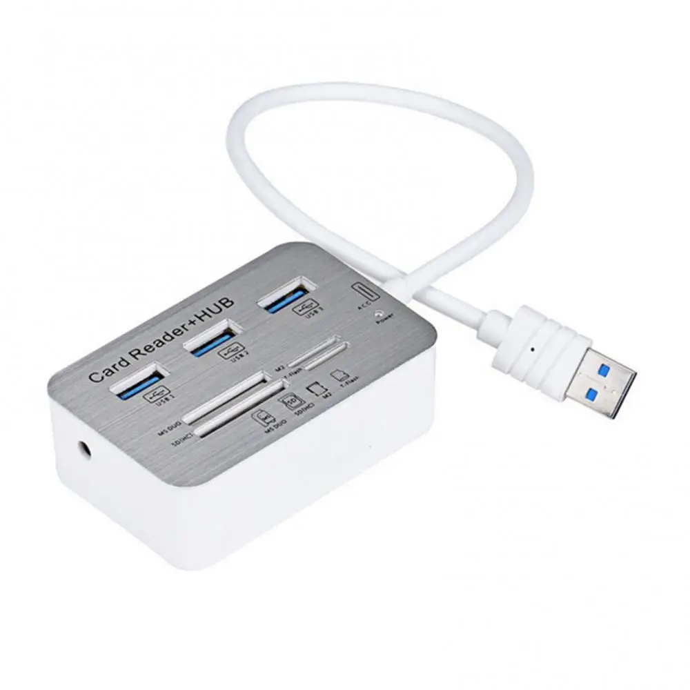 3.0 HUB Card Reader 3 Ports Multi Splitter Card Reader For Laptop PC Macbook High Speed With MS/SD/M2/TF USB 2.0 Adapter