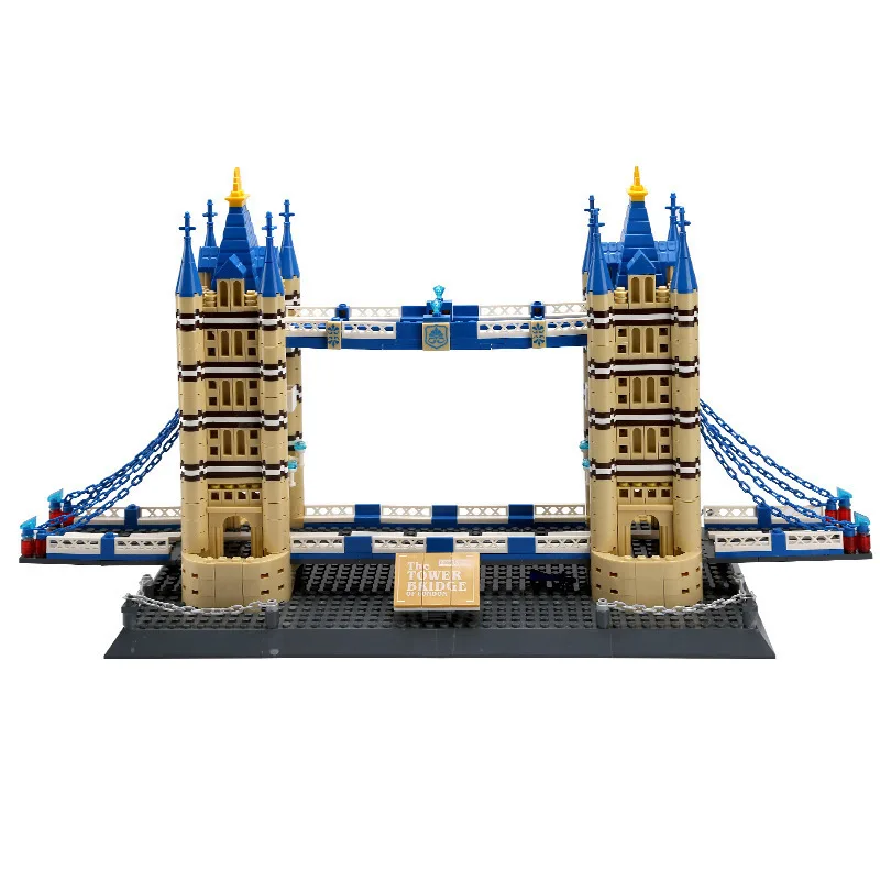 1052PCS The Tower Bridge Of London Building Blocks World Famous Architecture Bricks City Street View Toys Birthday Gift For Kids