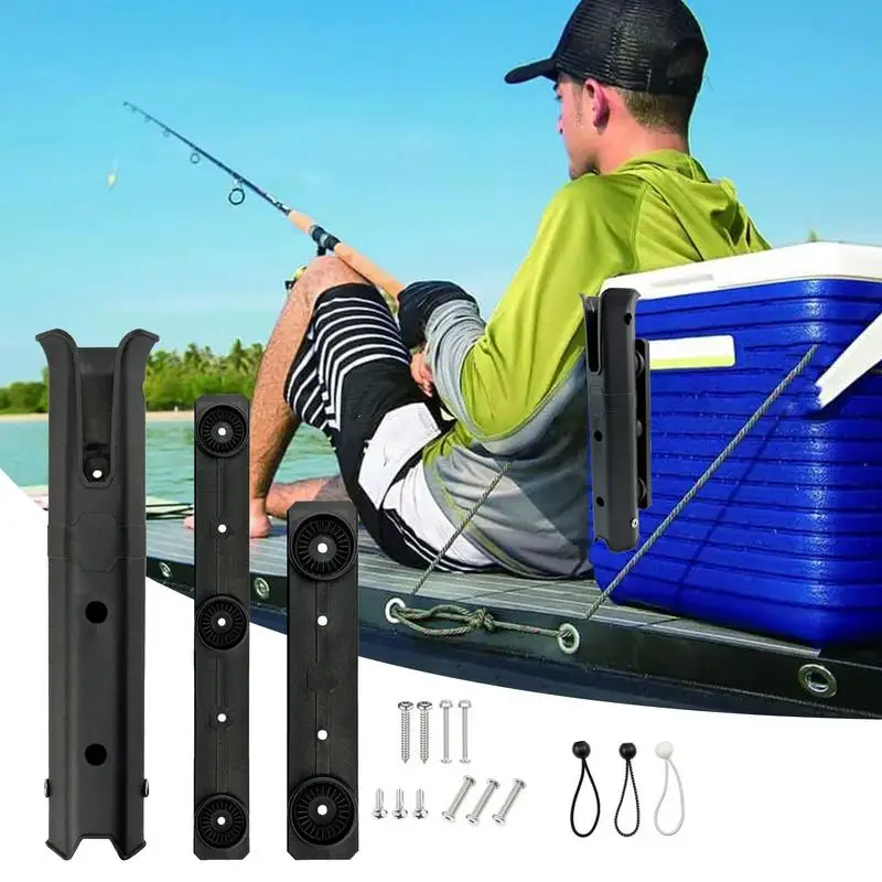 Boat Rod Holder Adhesive Rod Holders Canoe Fishing Supplies Wall Mounted Boat Side Mount Tool Holder With Accessories For Kayak