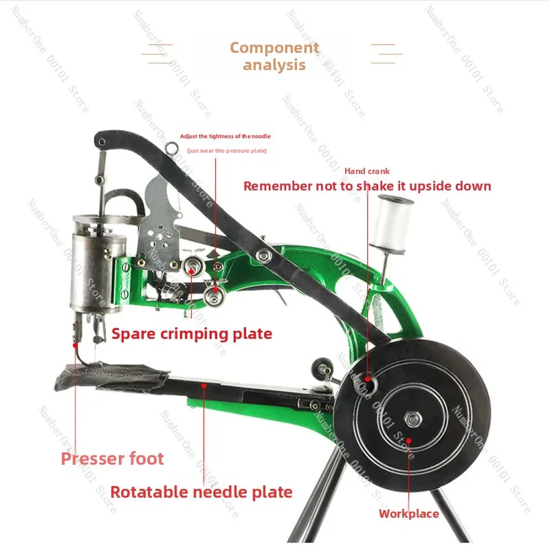 Cotton thread and silk thread shoe repair machine, shoe repair machine, shoe sewing machine, hand-cranked repair , s