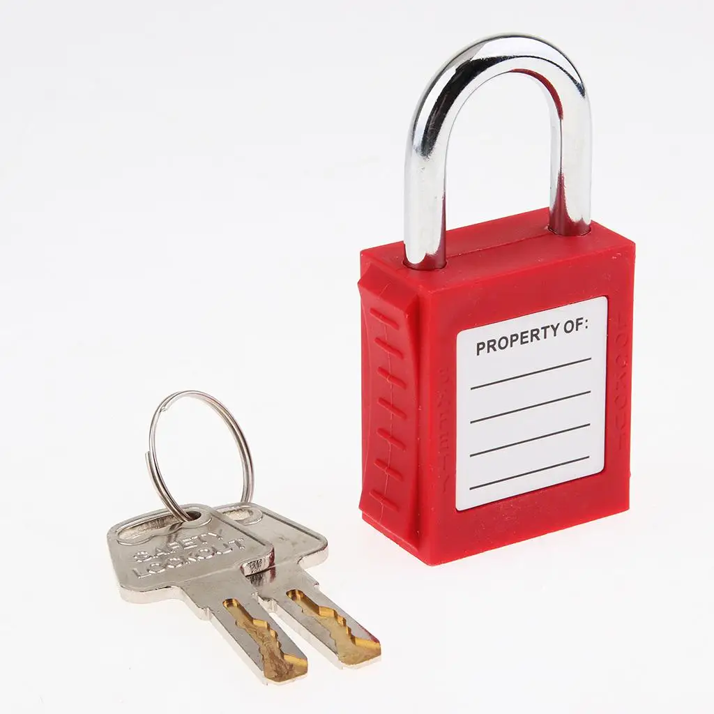 Lockout Tagout Padlock Minimal Steel Padlock Waterproof Cabinet Lock for Workplace Protection