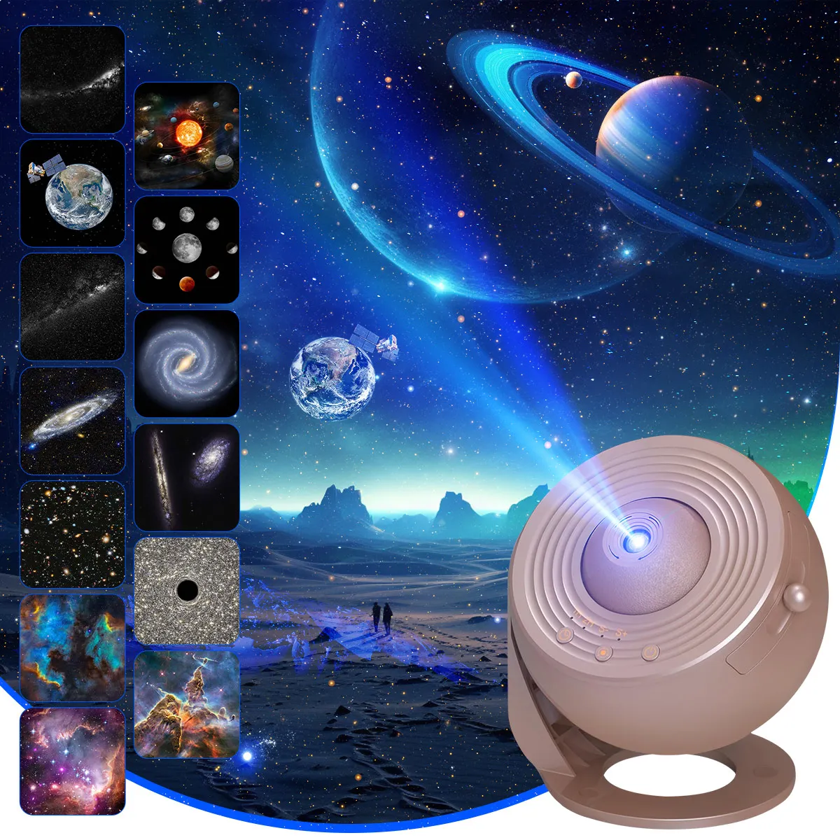 13 in 1 HD Planetarium Galaxy Projector 360 ° Rotating Timer Adjustable Knob LED Night Light for Room Decor for Kids & Adults