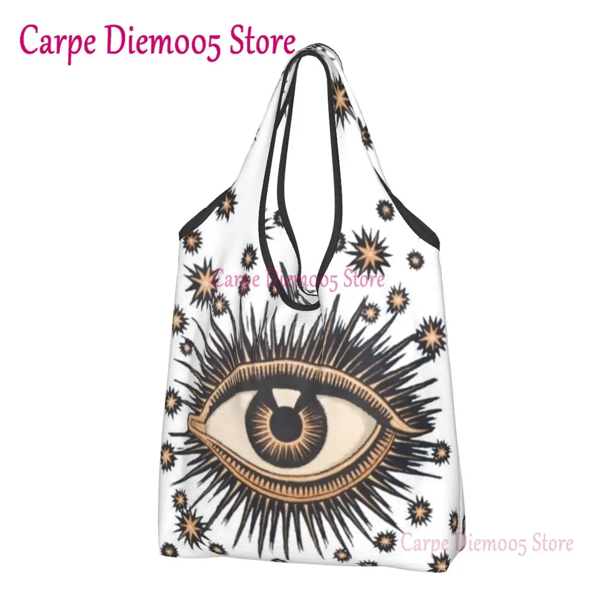 

Turkish Evil Eye Groceries Shopping Tote Bag Women Cute Nazar Amulet Pattern Boho Shopper Shoulder Bag Big Capacity Handbags