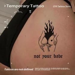 Temporary Tattoos Man Fake Tattoo Hotwife Sexy Ass Flare Herbal Juice Sticker Half Arm Chest Waterproof Makeup Stickers Punk Y2K