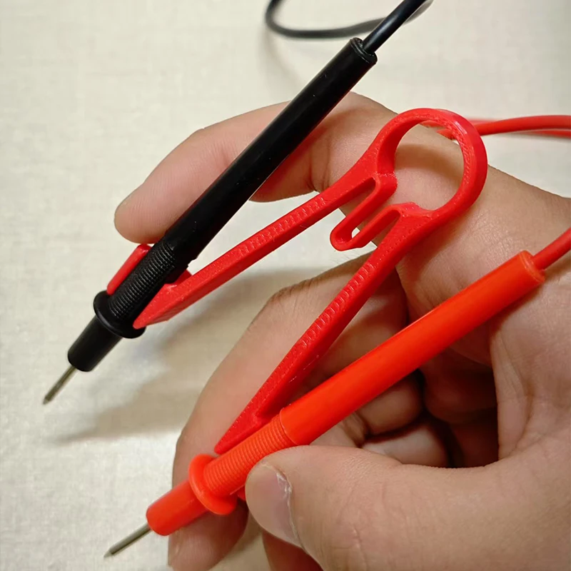 3D-printed multimeter probe holder, 8mm/10mm electrician's pen holder, single-handed multimeter auxiliary tool