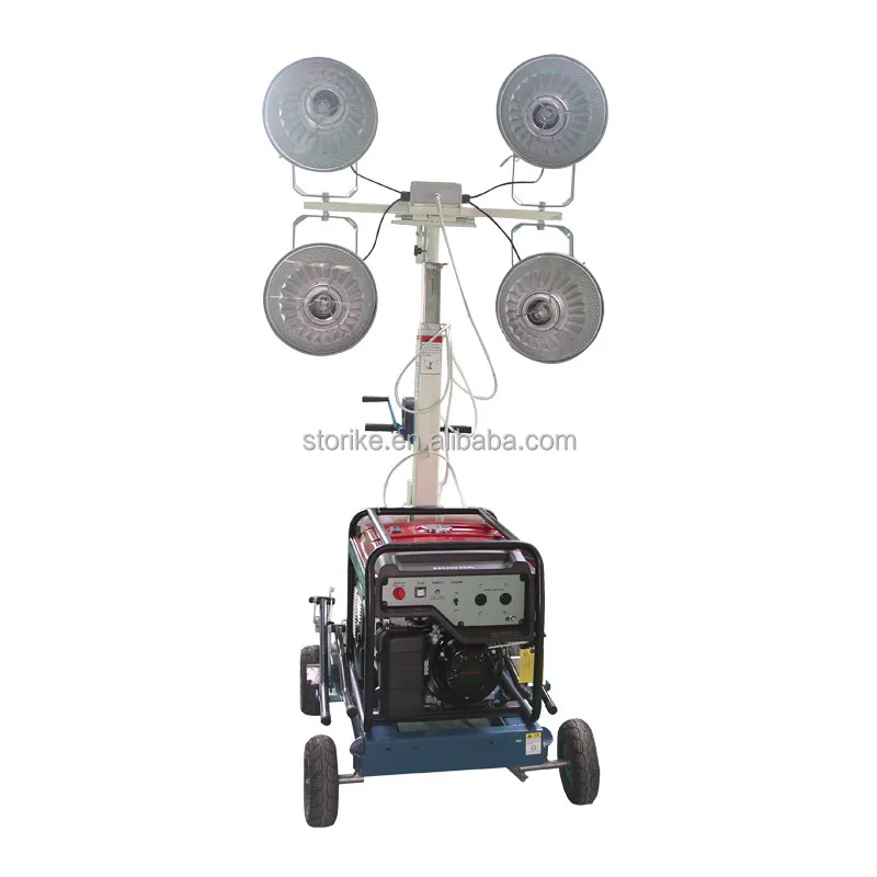 Diesel Generator Mobile Emergency Light Tower Electric 15 20 GOST Portable Mobile Light Tower For Sale Halogen Bulbs 70 1000 100