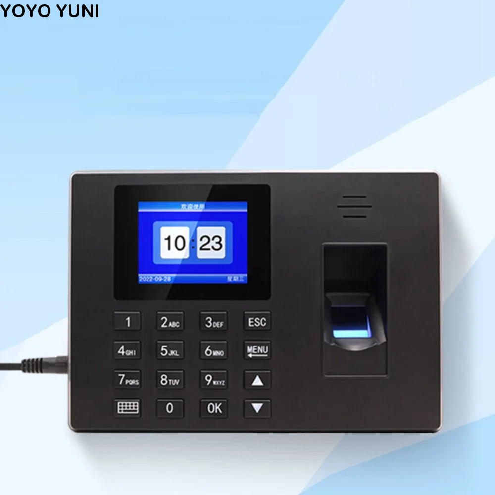 Multifunctional Fingerprint Attendance Machine Finger Scanning Access Control Employees Exit Data Recorder Plastic