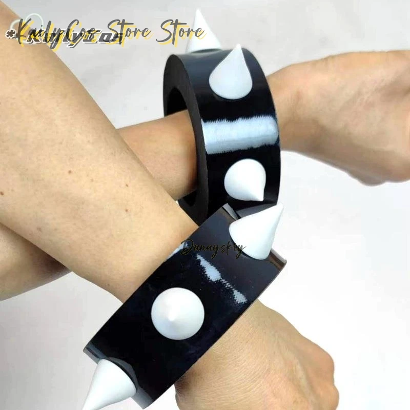 1pair Chun Li Cosplay Costume Prop Anime Bracelet Cosplay Wristband For Halloween Party Game Prop Wrist Strap Costume 2025