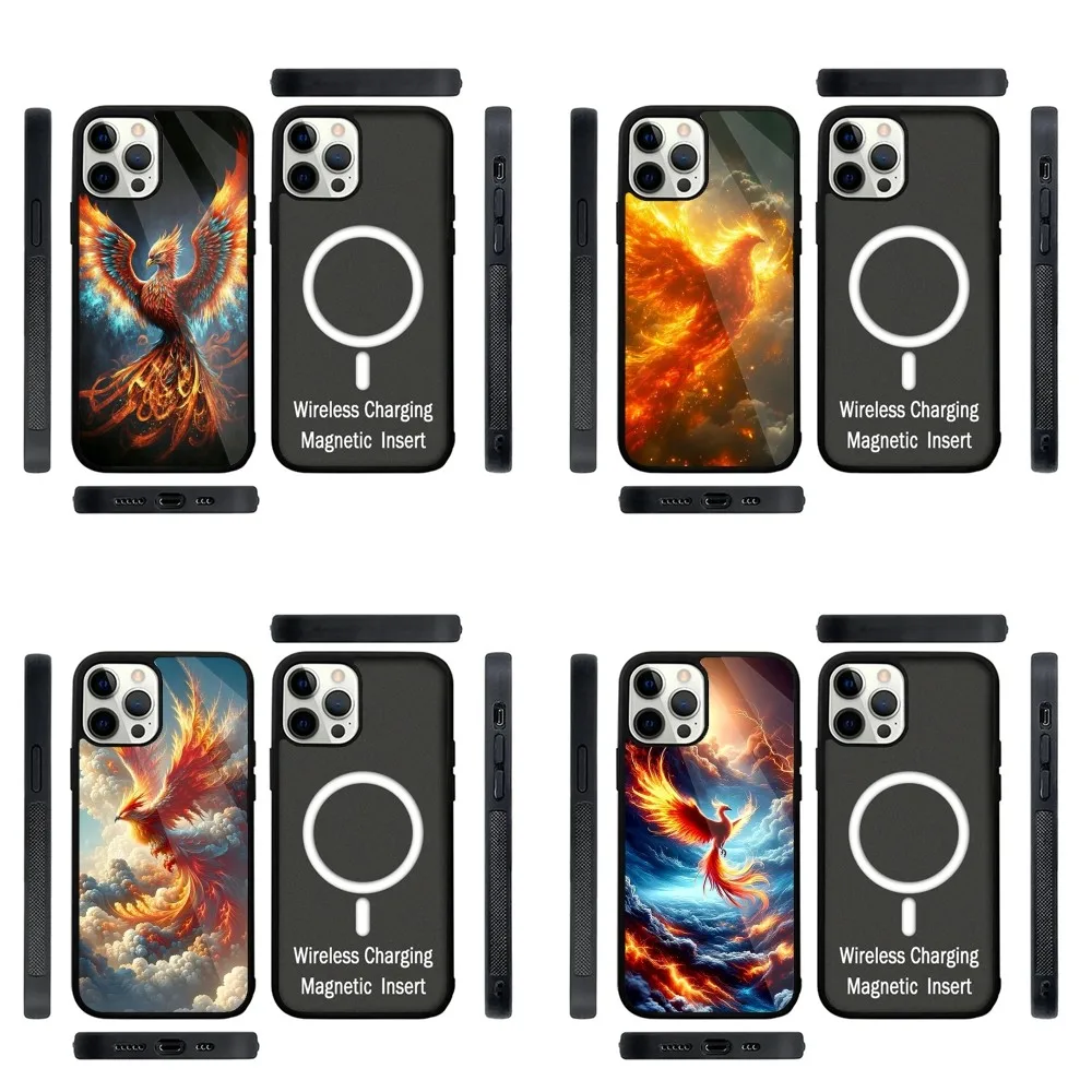 Phoenix Nirvana Phone Case Strong Magnetic For IPhone 15,14,13,Pro,Max,Plus,11,12,Mini For Magsafe Wireless Charging