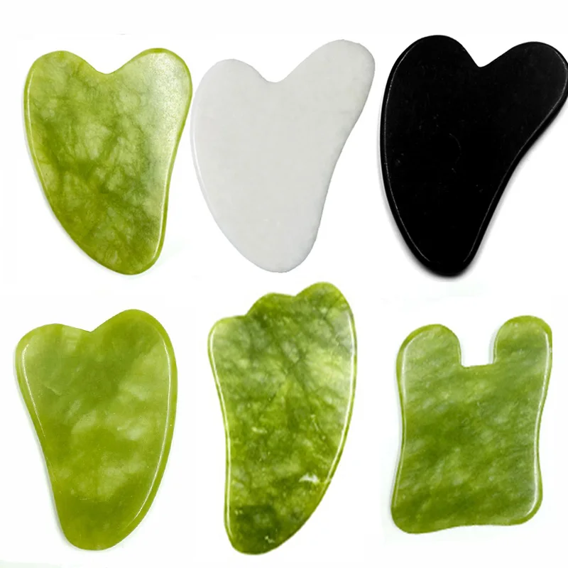 

Gua Sha Massage Natural Stone Jade Gua Sha Masajeador Facial Board Acupoint Eye Care SPA Face Massager Tool Massage Visage