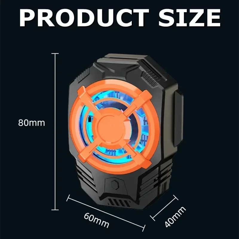 S19 кулер для мобильного телефона с задним зажимом, 2-ступенчатая регулировка, полупроводниковый охлаждающий вентилятор, радиатор для IOS Android, PUBG, игровые аксессуары