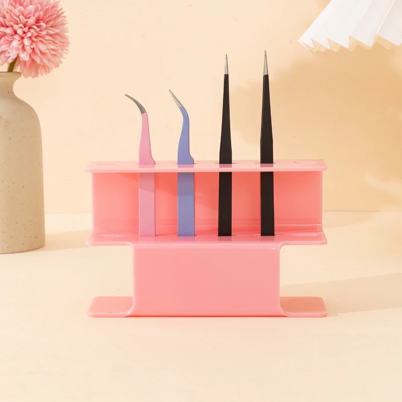 1pcs Eyelash Tweezers Storage Rack EyelashTweezer Storage Holder Stand 6 Organizer Stand Nail Tattoo Beauty Tools Shelf Acrylic