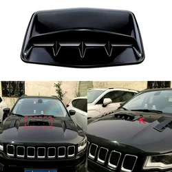 Front Car Hood Scoop Vent Universal Air Intake Grille Inlet Decorative Cover Glossy Black Car Truck Bonnet Vent Cover Accessory
