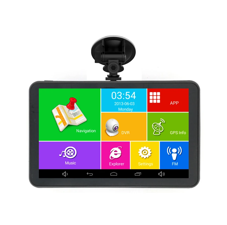 7'' GPS Car Sat Nav Navigation Navigator with Free Maps Touch Screen 16GB ROM Support FM Radio MP3 MP4  Player