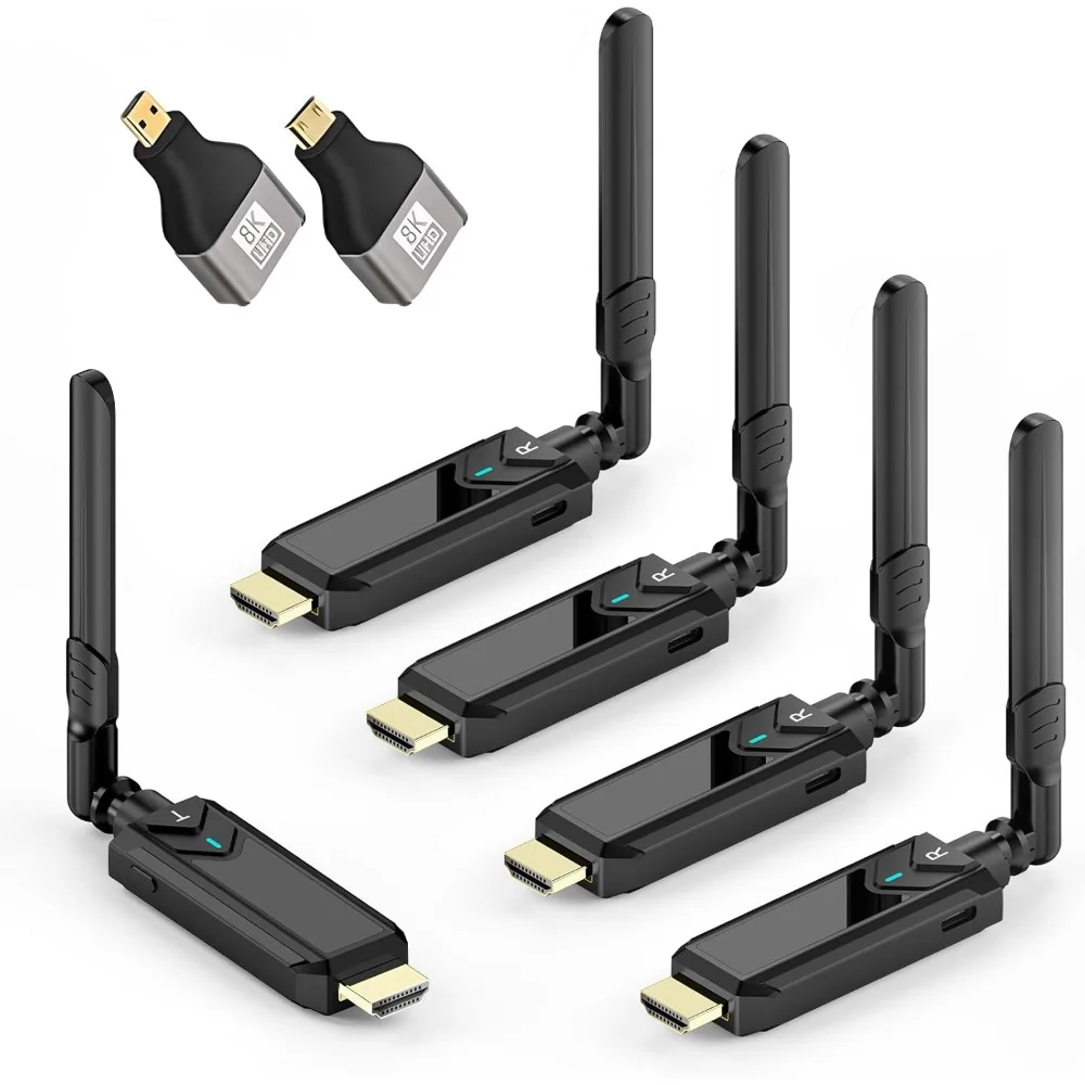 Wireless HDMI Extender Kit 150M 4 Receivers 2.4G 5G Plug Play for PC Laptop TV Projector