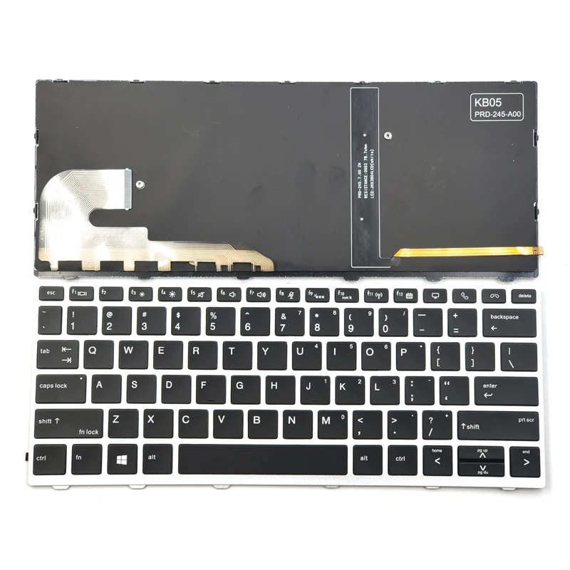 New For HP EliteBook 730 G5 735 G5 735 G6 830 G5 830 G6 836 G5 Series Laptop Keyboard US Backlit With Frame