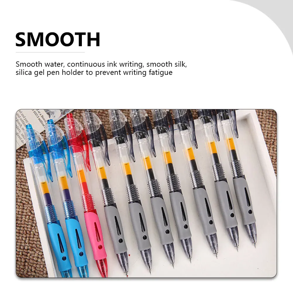 

12 Pcs Gel Pen Student Pens Writing Accessory Portable Silica Supply Household Work